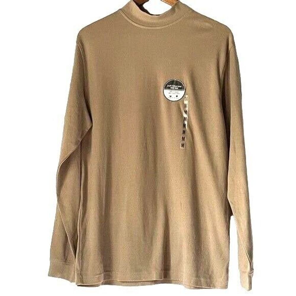 Croft & Barrow Shirt Men's Medium NWT Tan Long Sleeve Casual Soft Shirt